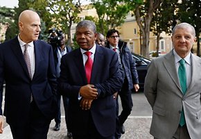 ENI, il Presidente della Repubblica d'Angola, Joao Manuel Goncalves Lourenco, visita il sito di Ostiense