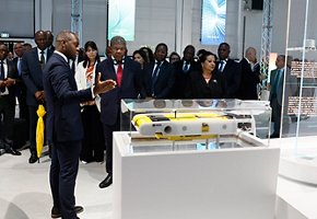ENI, il Presidente della Repubblica d'Angola, Joao Manuel Goncalves Lourenco, visita il sito di Ostiense