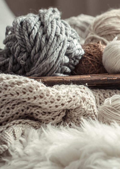 Still life with a cozy variety of yarn for knitting. Still life with a cozy variety of yarn for knitting.