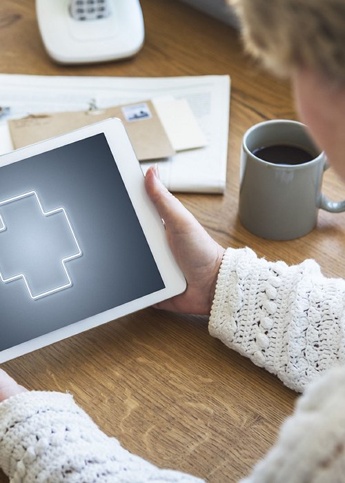 Health Wellness Digital Tablet Concept