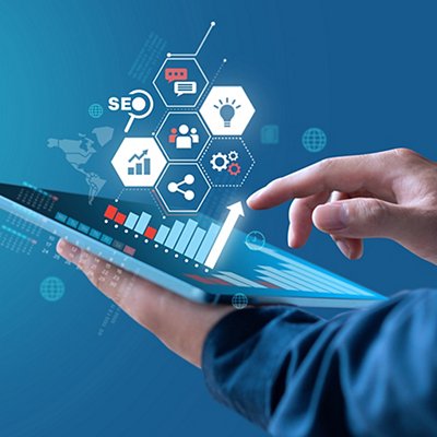 Businessman show growth graph of earning with digital marketing strategy. Businessman show growth graph of earning with digital marketing strategy.
