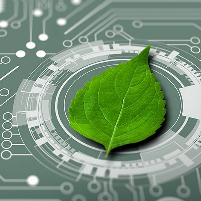 Green Computing, Green Technology, Green IT, csr, and IT ethics Concept.