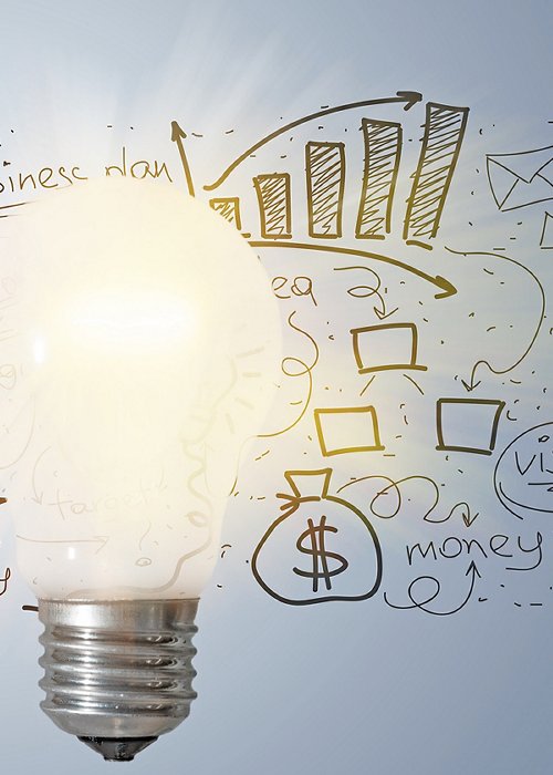 Light bulb banner, marketing concept, business idea. info graphic Light bulb banner, marketing concept, business idea. info graphic