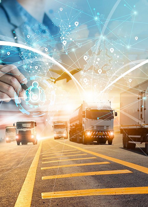 Transport and logistic, Manager checking and control logistic network distribution of customer