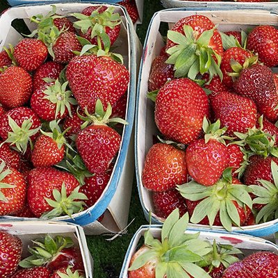 strawberry in market