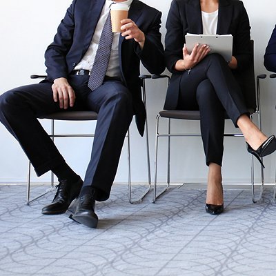 Business people waiting for job interview Business people waiting for job interview