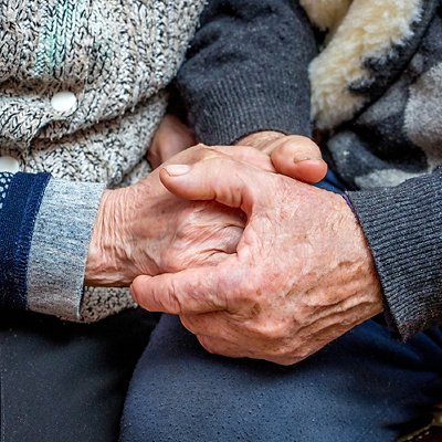 grandfather and grandmother joined hands; the manifestation of love, affection and care in old age_ grandfather and grandmother joined hands; the manifestation of love, affection and care in old age_