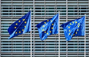 EU flags in front of European Commission EU flags in front of European Commission