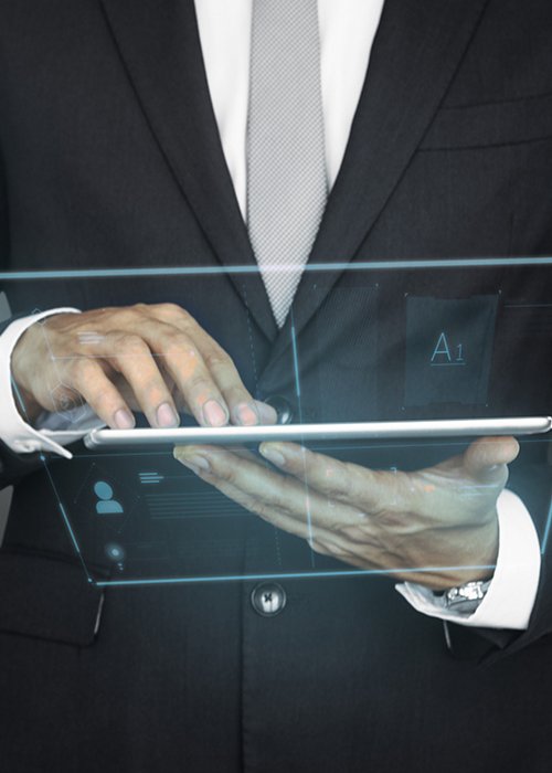 Businessman using a digital tablet Businessman using a digital tablet
