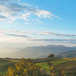 Panoramic view of a rural countryside in the southern Italy Panoramic view of a rural countryside in the southern Italy
