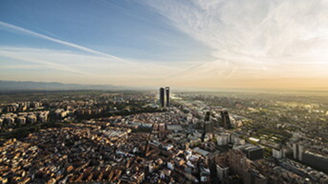 Ansicht einer Stadt aus der Luft